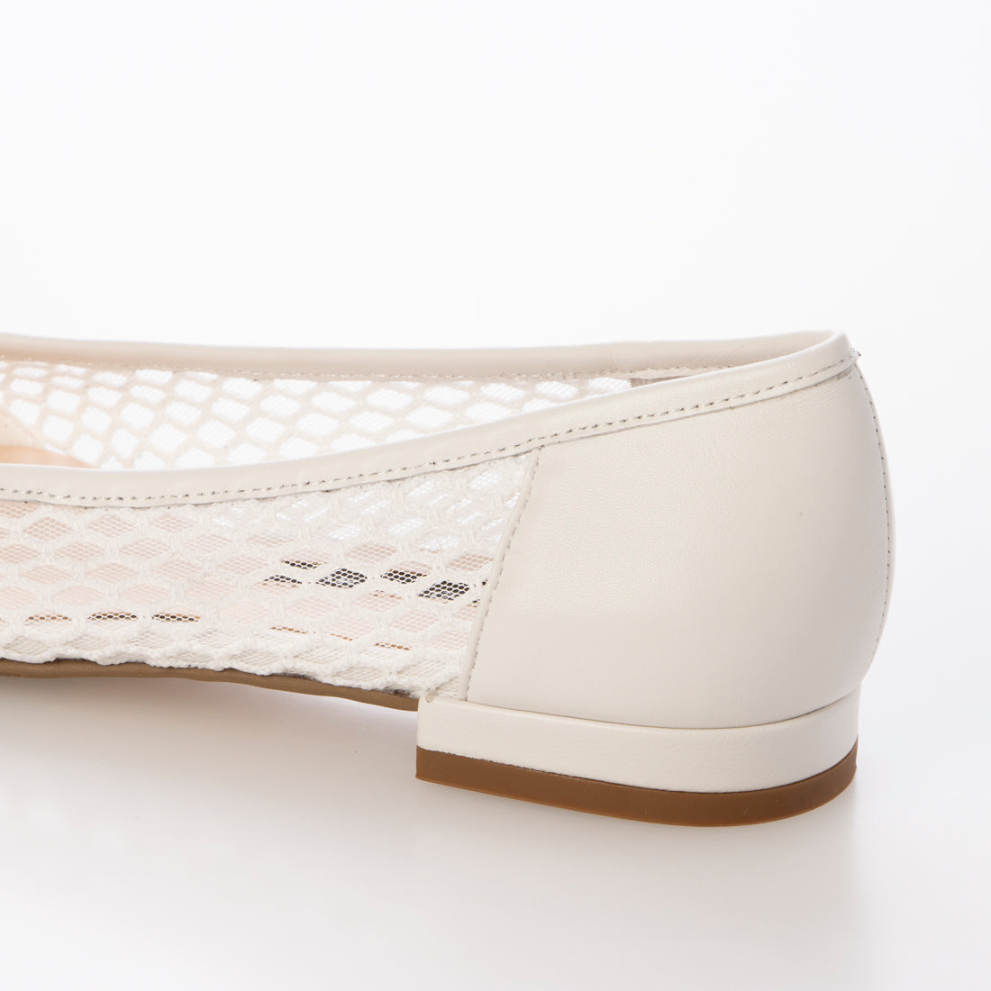 パラディクルール PARADIS COULEUR チュールネットレイヤードパンプス (ホワイトコンビ) ホワイトコンビ