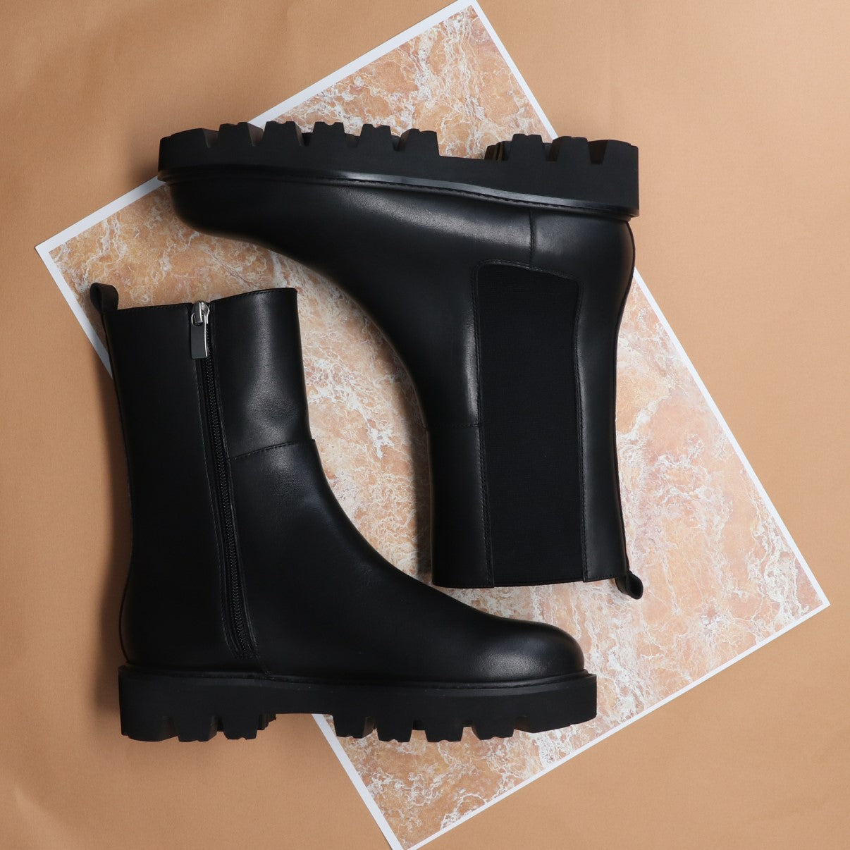 PARADIS COULEUR EVA sole side gore short boots