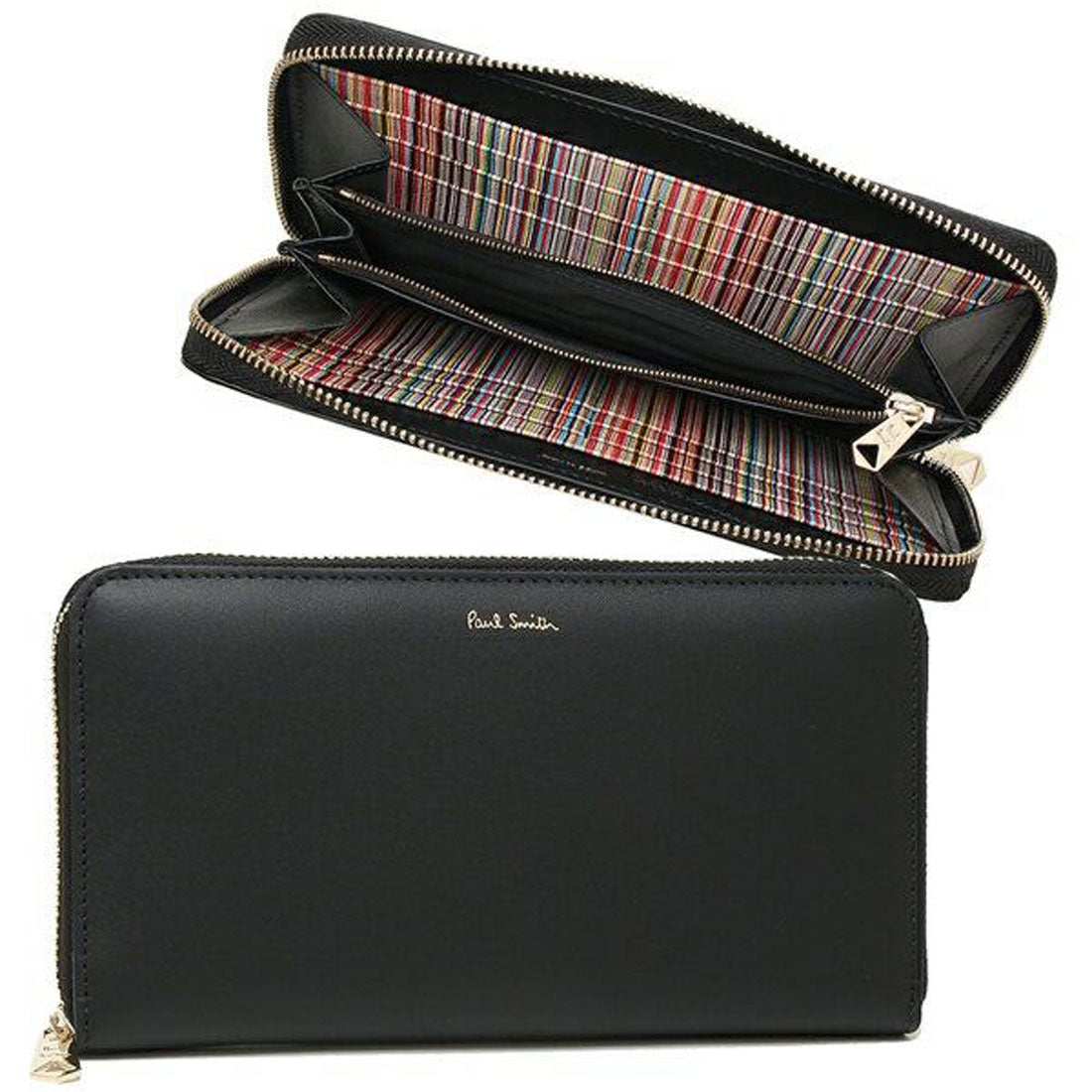 ポールスミス Paul Smith 長財布 マルチストライプ ブラック メンズ レディース Paul Smith M1A4778 BMULTI 79