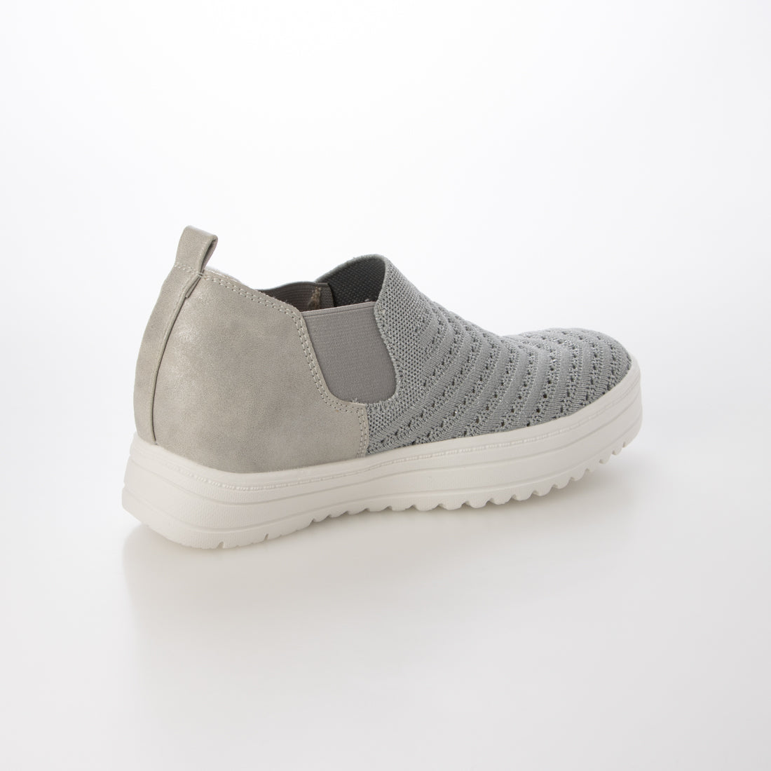 パータム PARTAM 【軽量】ニットメッシュスリッポンスニーカー IC14 (ライトグレー) ライトグレー