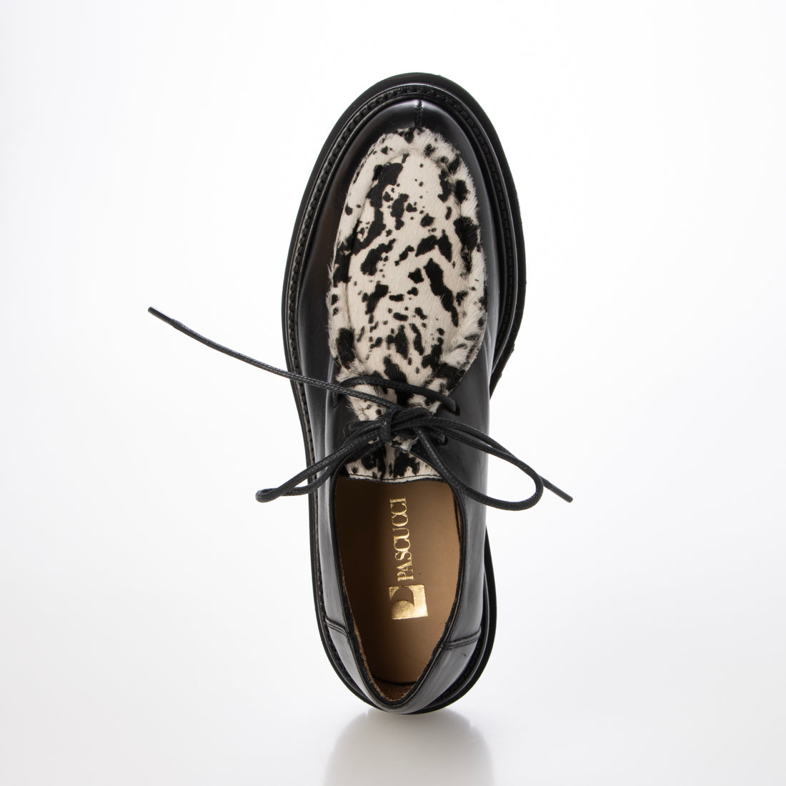 パスクッチ PASCUCCI タンクソールチロリアンシューズ (ブラックコンビ) ブラックコンビ