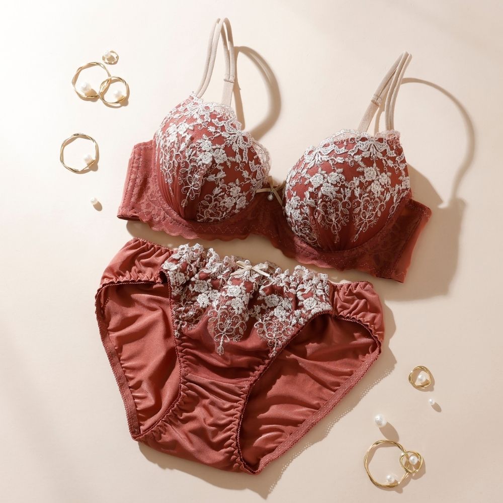 パリーゼ Palissee ソレイユクレール ブラ&ショーツ【返品不可商品】 (テラコッタ) テラコッタ