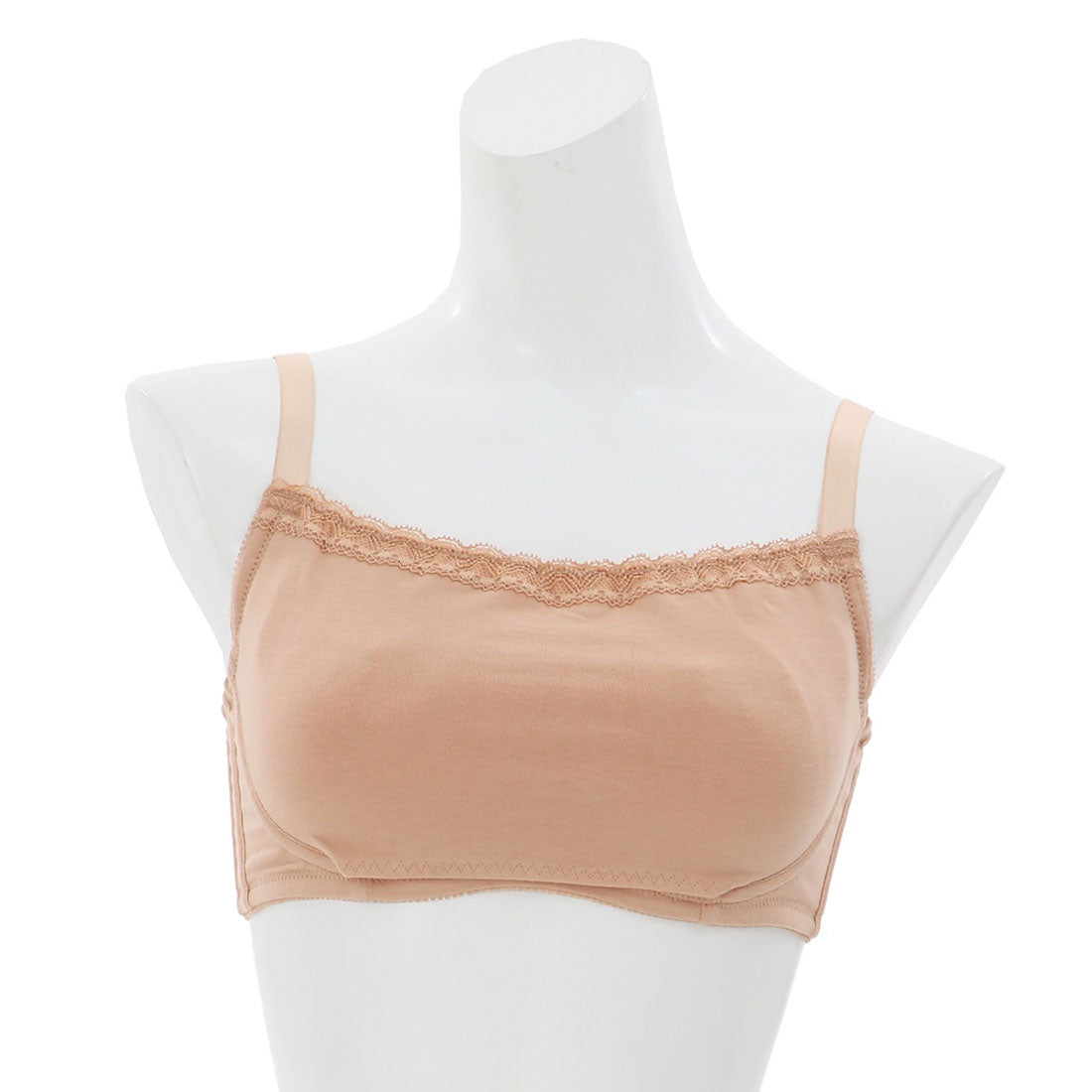 パリーゼ Palissee 【GH70-85】大きな胸を小さく見せる綿ベア天竺ブラ,ベージュ