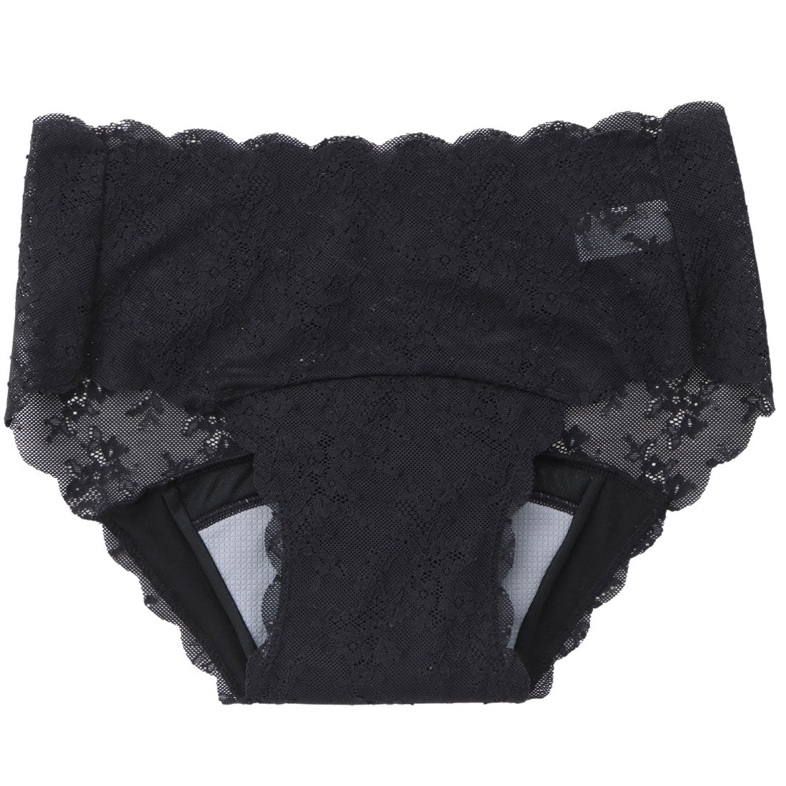 パリーゼ Palissee フェムケア吸水サニタリーショーツ(レギュラーシームレスレースタイプ)【返品不可商品】 (ブラック) ブラック