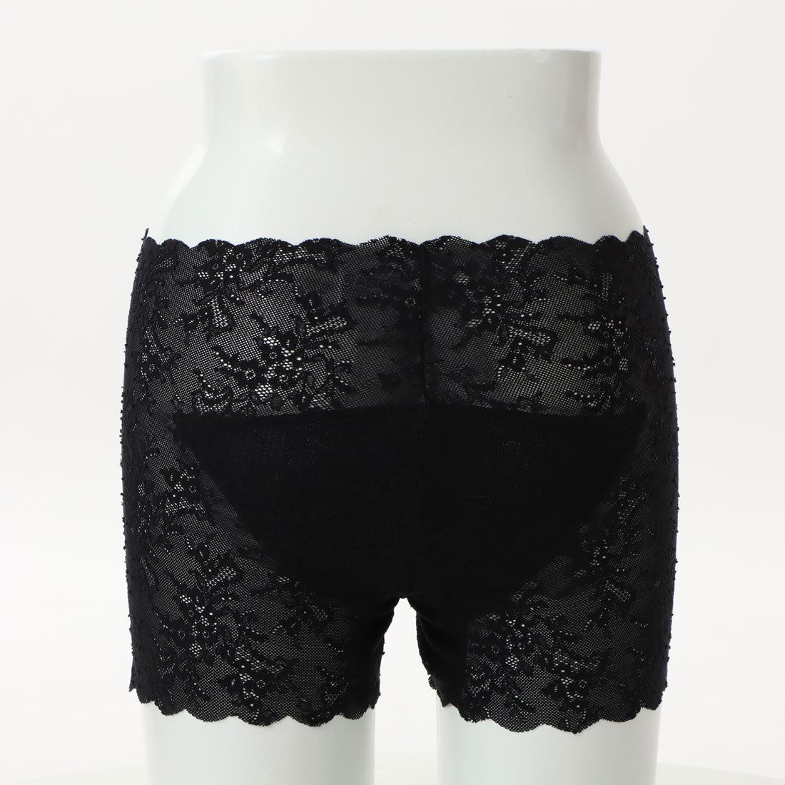 パリーゼ Palissee フェムケア吸水サニタリーショーツ(ボクサーシームレスレースタイプ)【返品不可商品】 (ブラック) ブラック