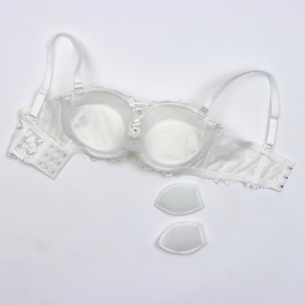 パリーゼ Palissee 脇高設計 2wayストラップレスブラ【A~Dカップ】