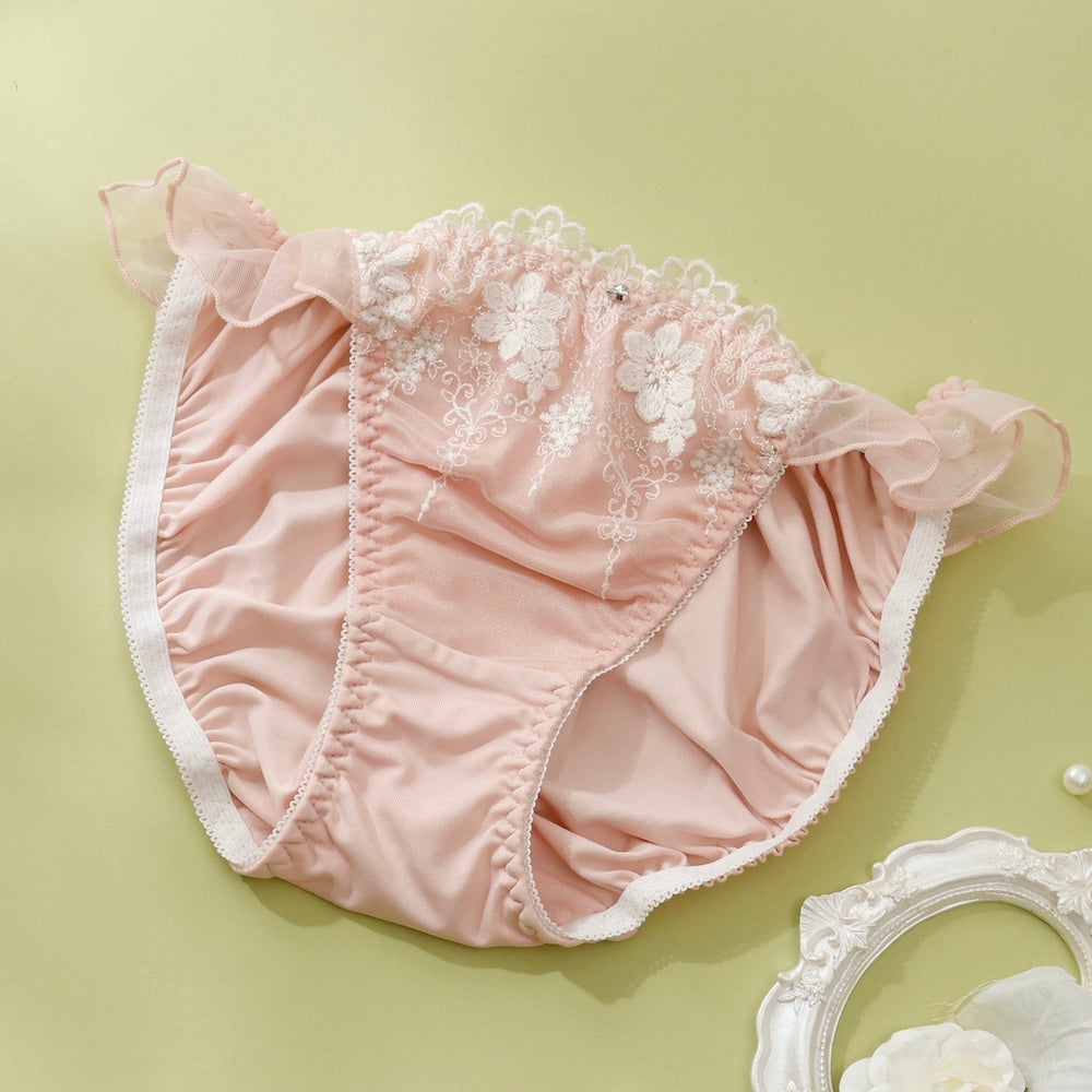 パリーゼ Palissee ニュアンスラメフルール フルバックショーツ【返品不可商品】 (ピンク) ピンク
