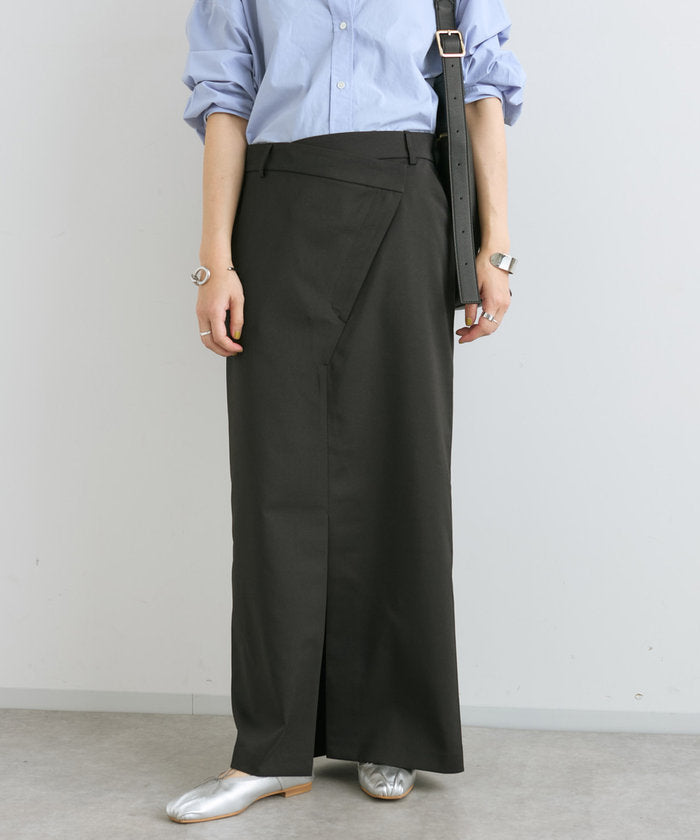 パル PAL 【RIVE DROITE】ラップスラックススカート (black) black