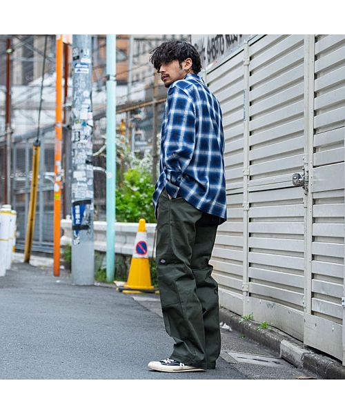 キャバリア CavariA CavariA ルーズシルエットオンブレチェックシャツ ビックシルエット (BLK(ブラック)) BLK(ブラック)