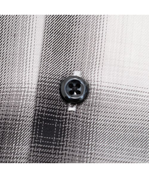 キャバリア CavariA CavariA ルーズシルエットオンブレチェックシャツ ビックシルエット (BLK(ブラック)) BLK(ブラック)