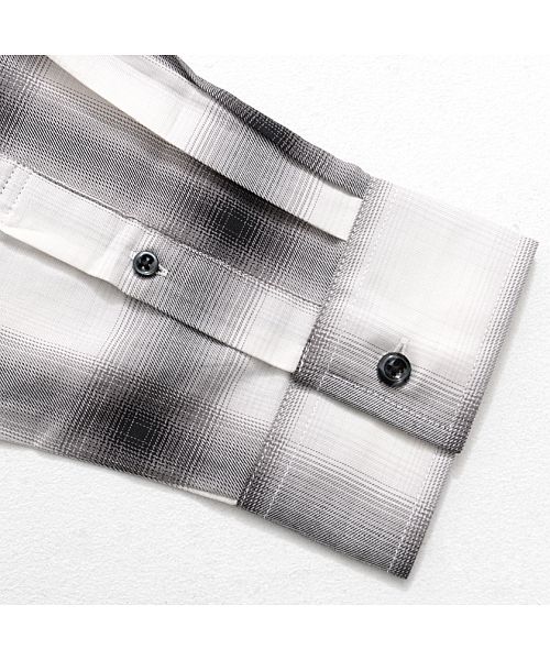 キャバリア CavariA CavariA ルーズシルエットオンブレチェックシャツ ビックシルエット (BLK(ブラック)) BLK(ブラック)