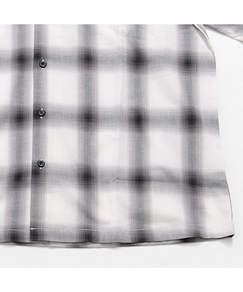 キャバリア CavariA CavariA ルーズシルエットオンブレチェックシャツ ビックシルエット (BLK(ブラック)) BLK(ブラック)