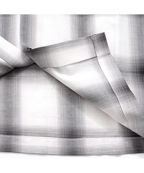 キャバリア CavariA CavariA ルーズシルエットオンブレチェックシャツ ビックシルエット (BLK(ブラック)) BLK(ブラック)