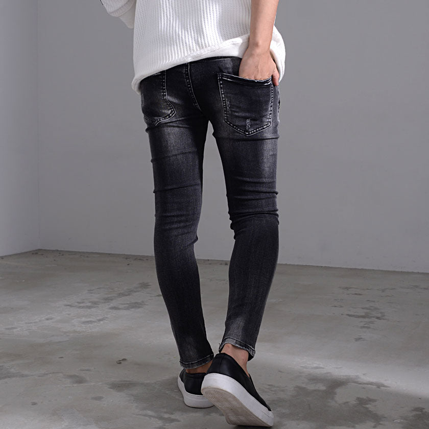 キャバリア CavariA CavariA ダメージスキニーデニムパンツ ストレッチ