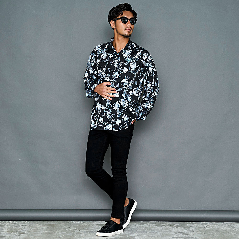 キャバリア CavariA CavariA 總柄長袖襯衫