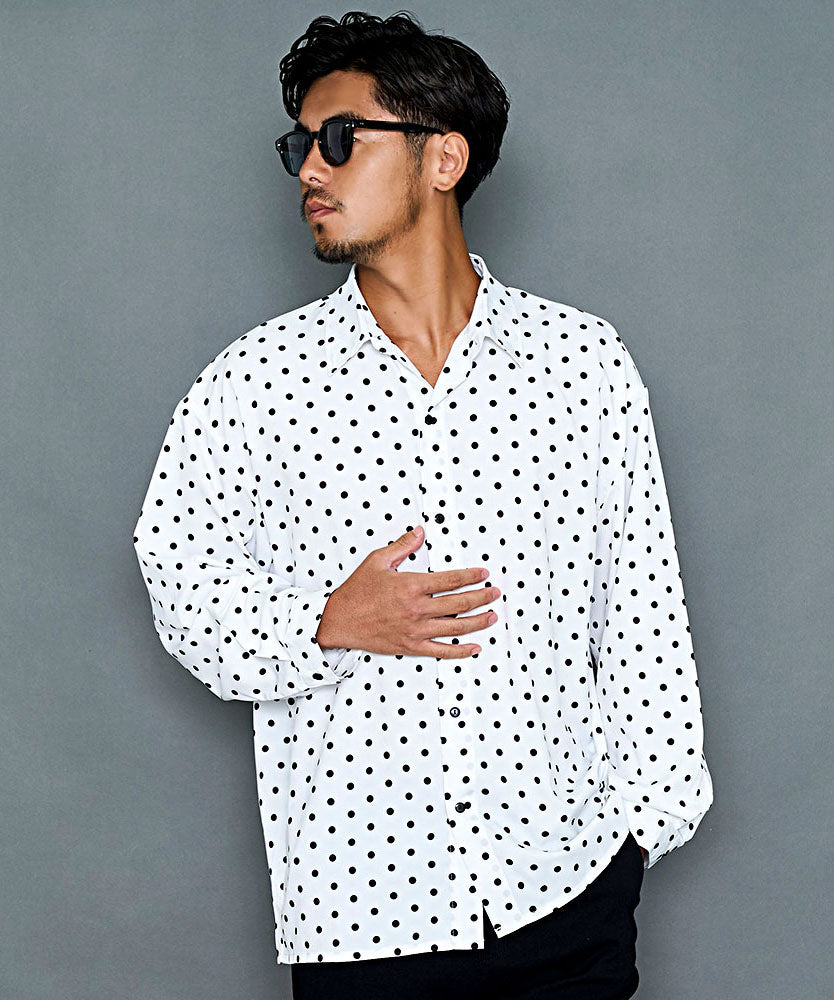 キャバリア CavariA CavariA 總柄長袖襯衫