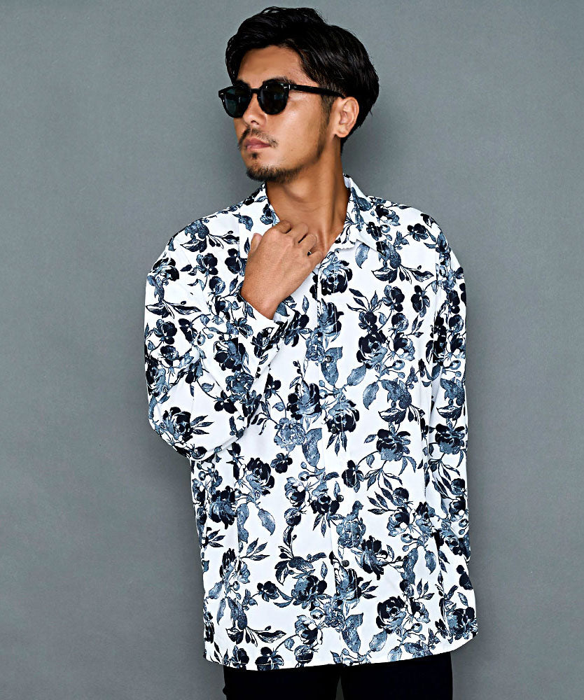 キャバリア CavariA CavariA 總柄長袖襯衫