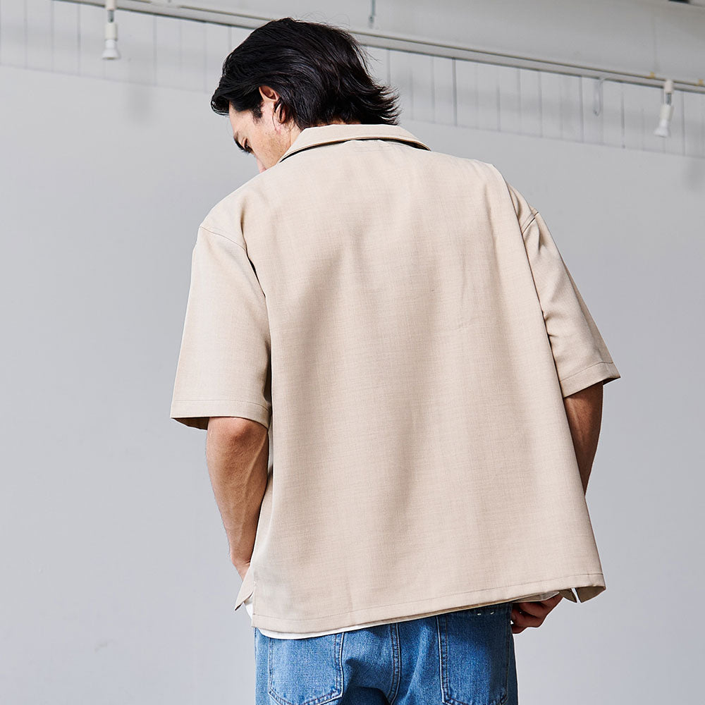 キャバリア CavariA U.S. POLO ASSN. オープンカラー半袖シャツ (22(BEG/ベージュ)) 22(BEG/ベージュ)