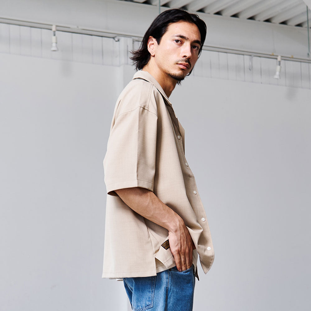 キャバリア CavariA U.S. POLO ASSN. オープンカラー半袖シャツ (22(BEG/ベージュ)) 22(BEG/ベージュ)