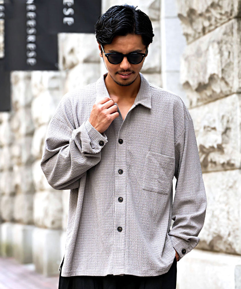 キャバリア CavariA CavariA 長袖シャツ (GREIGE(グレージュ)) GREIGE(グレージュ)