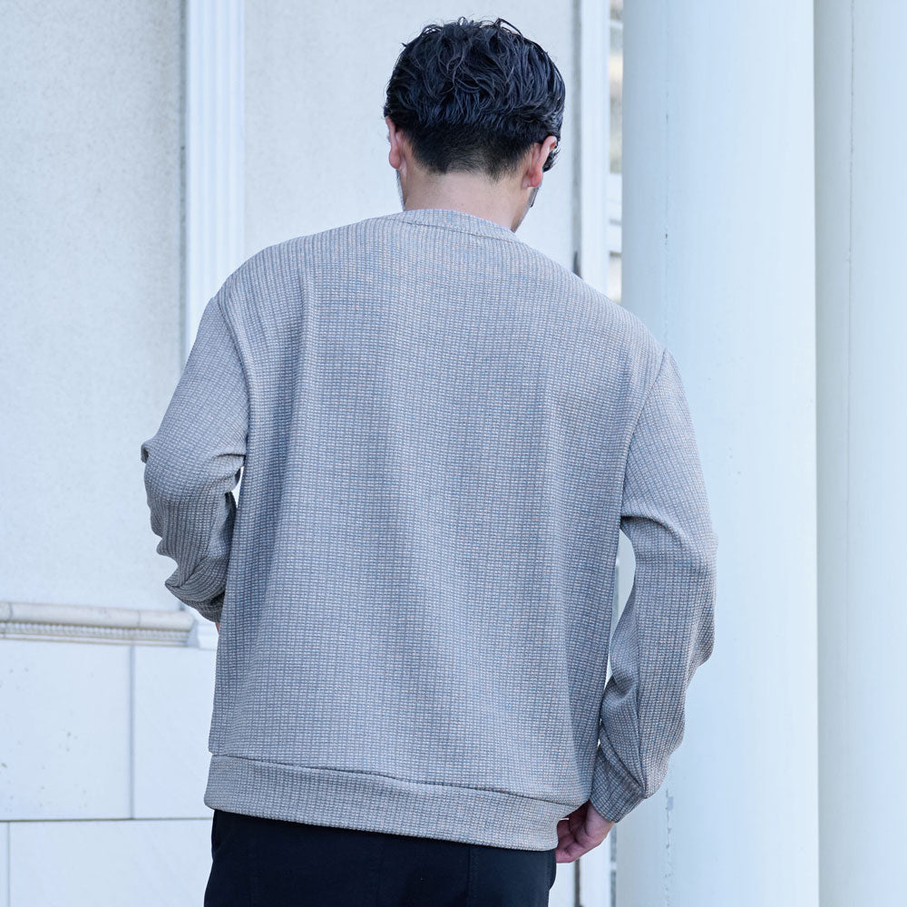 キャバリア CavariA CavariA ワッフルニットソートレーナー (10(GRY/グレー)) 10(GRY/グレー)