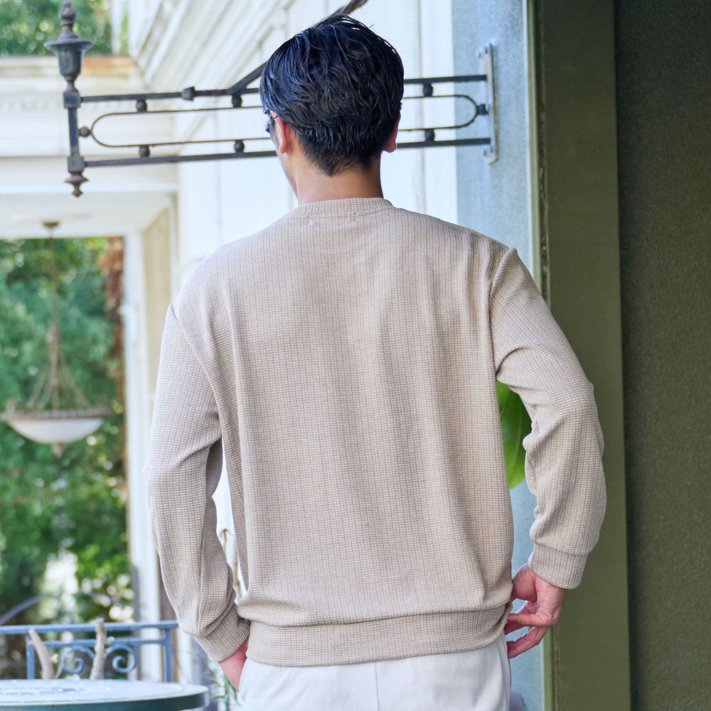 キャバリア CavariA CavariA ワッフルニットソートレーナー (10(GRY/グレー)) 10(GRY/グレー)