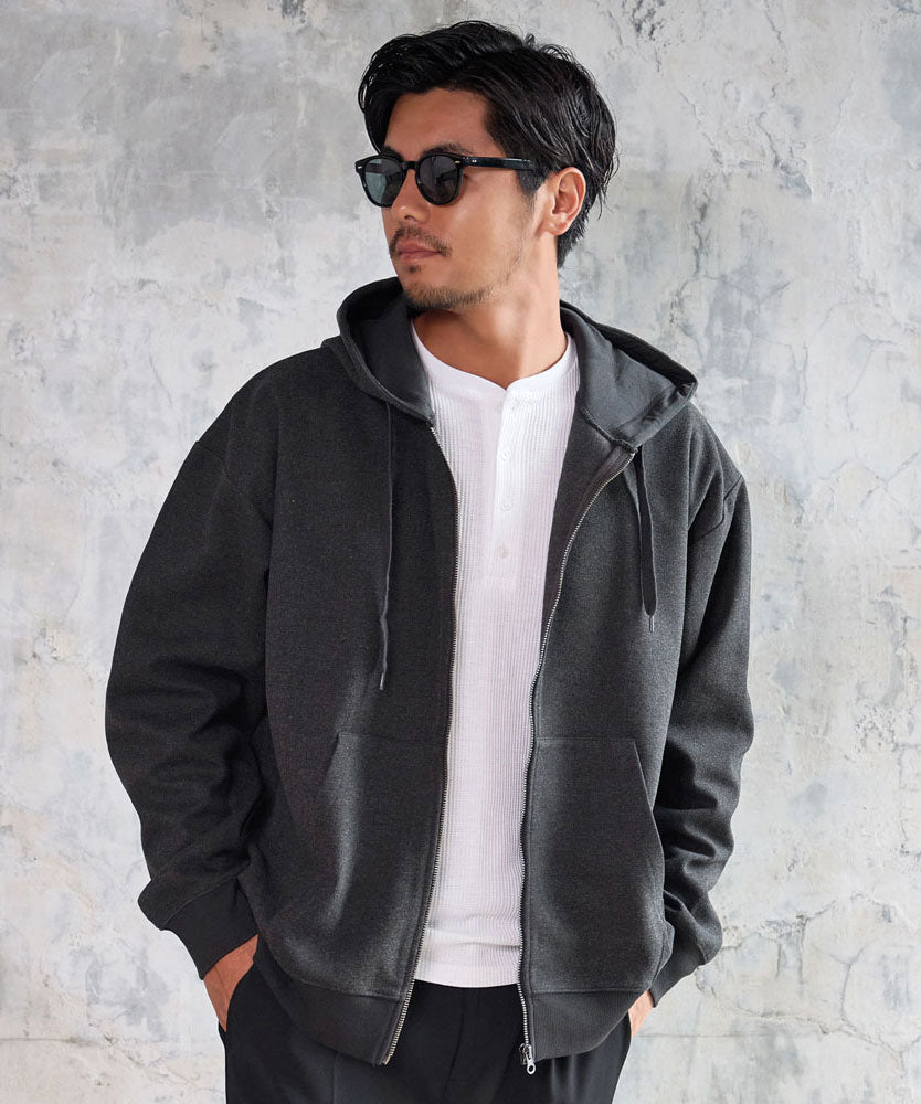 キャバリア CavariA CavariA ヘリンボンZIPパーカー (CHARCOAL(チャコール)) CHARCOAL(チャコール)