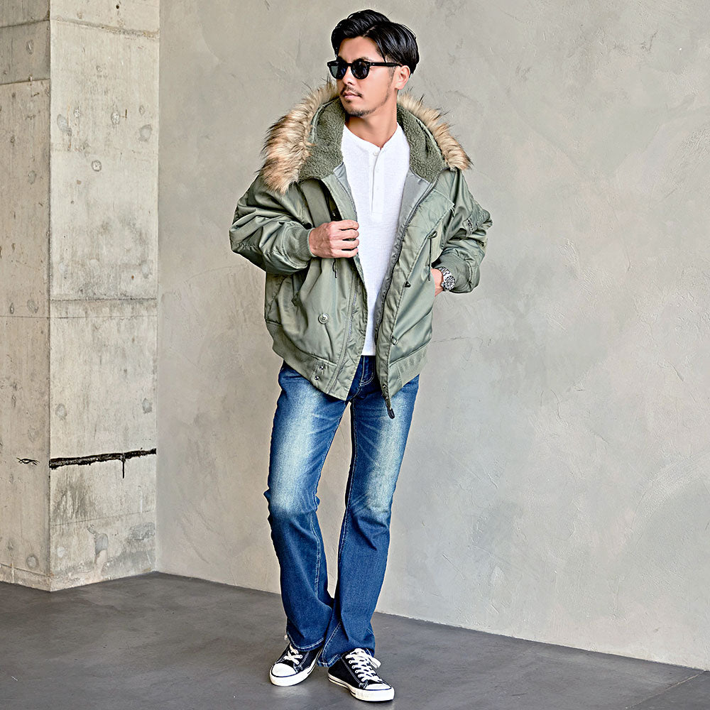 キャバリア CavariA CavariA デニムフレアパンツ (BLU(ブルー)) BLU(ブルー)