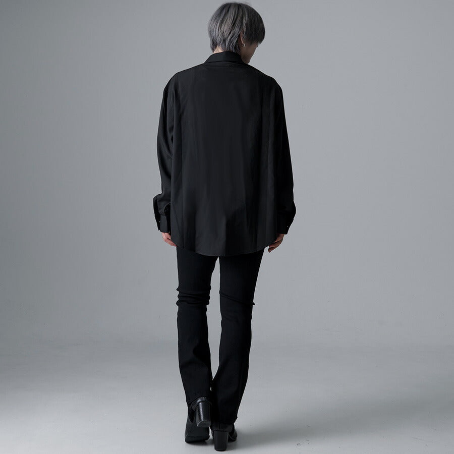 キャバリア CavariA CavariA フリル長袖シャツ (BLK(ブラック)) BLK(ブラック)