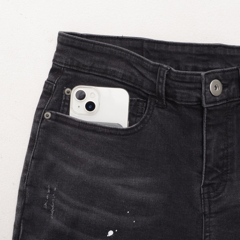 キャバリア CavariA CavariA ストレッチデニムダメージリペアデニムパンツ (IND(インディゴ)) IND(インディゴ)