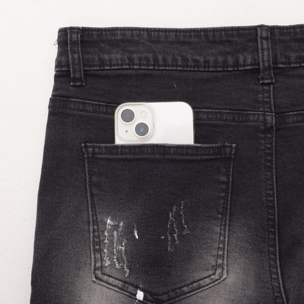 キャバリア CavariA CavariA ストレッチデニムダメージリペアデニムパンツ (IND(インディゴ)) IND(インディゴ)