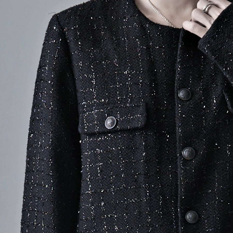 キャバリア CavariA CavariA ツイードノーカラーJKT (GRY(グレー)) GRY(グレー)