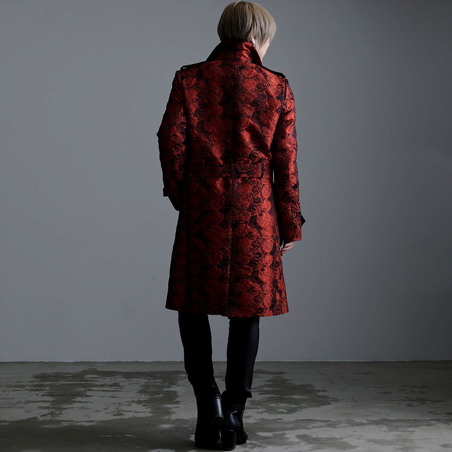 キャバリア CavariA CavariA Wトレンチコート(ジャガードタイプ) (GRY(グレー)) GRY(グレー)