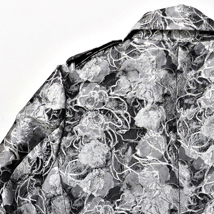 キャバリア CavariA CavariA Wトレンチコート(ジャガードタイプ) (GRY(グレー)) GRY(グレー)