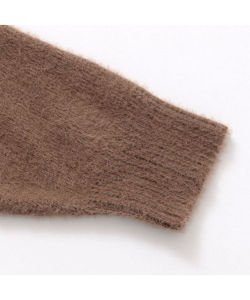 ラズ RAZZ RAZZIS Rロゴ刺繍フェザーヤーンカーディガン 羽織