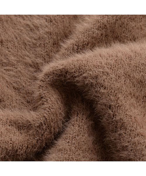 ラズ RAZZ RAZZIS Rロゴ刺繍フェザーヤーンカーディガン 羽織