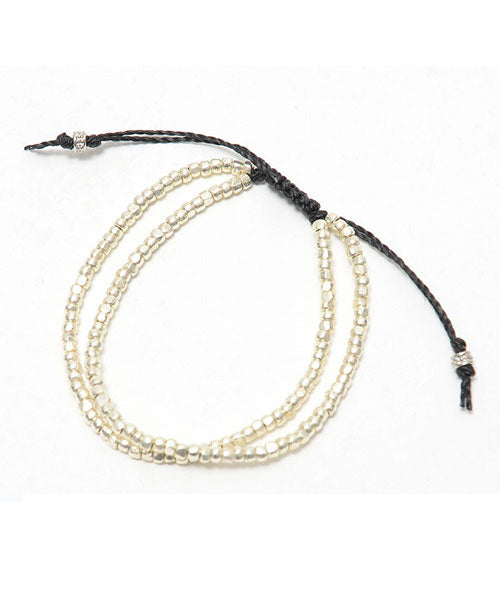 シルバーバレットセレクト SB Select SB select インフィニティブレスレット メンズ インフィニティ ラインストーン ワックスコード アクセサリー シルバー ゴールド アクセ ユニセックス