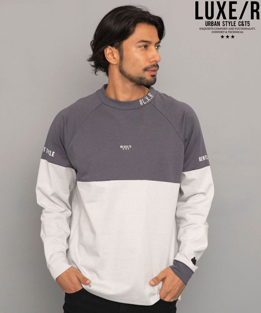 シルバーバレットセレクト SB Select LUXE/R CVCスムース切替モックネック 長袖 (3-3(BLK/ブラック)) 3-3(BLK/ブラック)