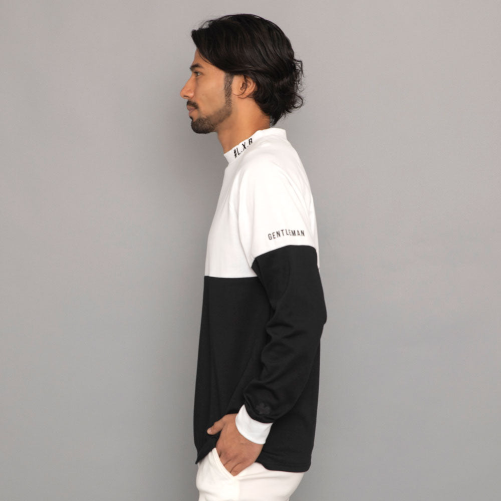 シルバーバレットセレクト SB Select LUXE/R CVCスムース切替モックネック 長袖 (3-3(BLK/ブラック)) 3-3(BLK/ブラック)