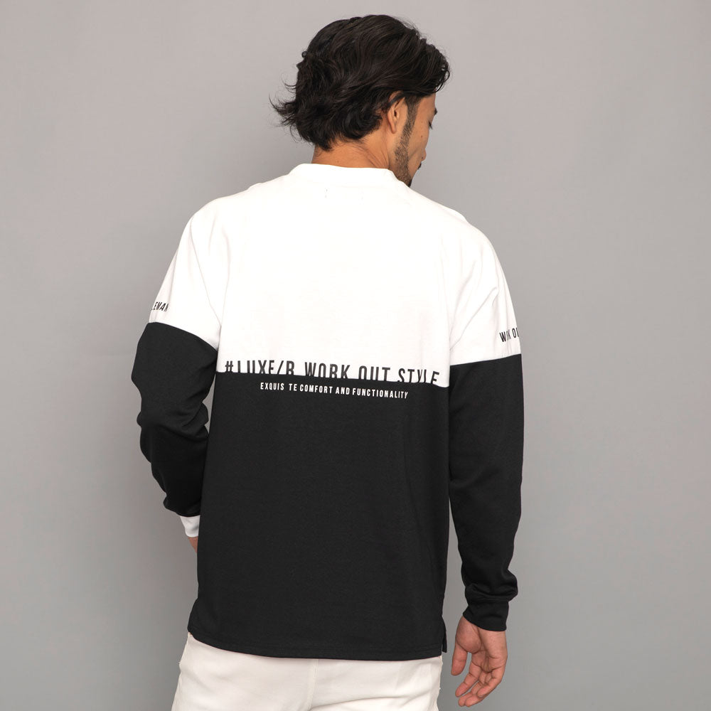 シルバーバレットセレクト SB Select LUXE/R CVCスムース切替モックネック 長袖 (3-3(BLK/ブラック)) 3-3(BLK/ブラック)
