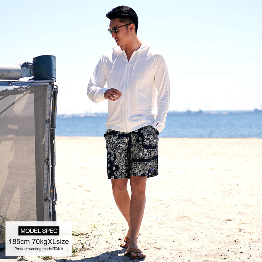 ビッチ VICCI VICCI ラッシュガード長袖ジップアップパーカー 水着 接触冷感 紫外線防止【返品不可商品】