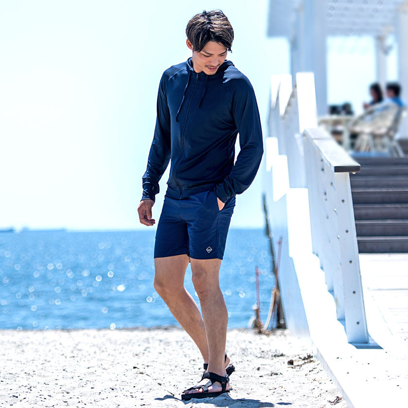 ビッチ VICCI VICCI ラッシュガード長袖ジップアップパーカー 水着 接触冷感 紫外線防止【返品不可商品】