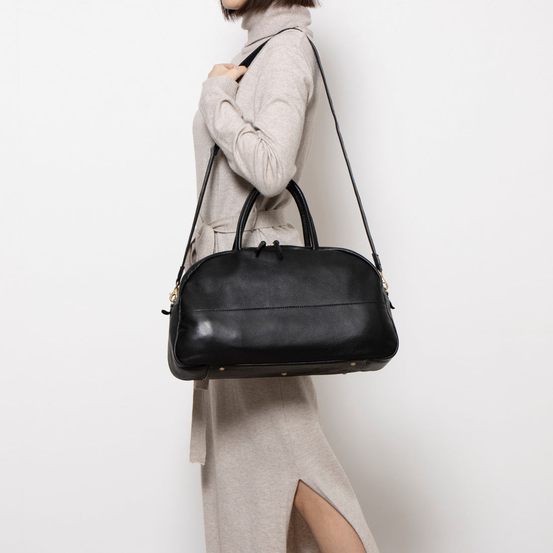 佩爾克 perche 瓦門特皮革・可持續2way半月波士頓包