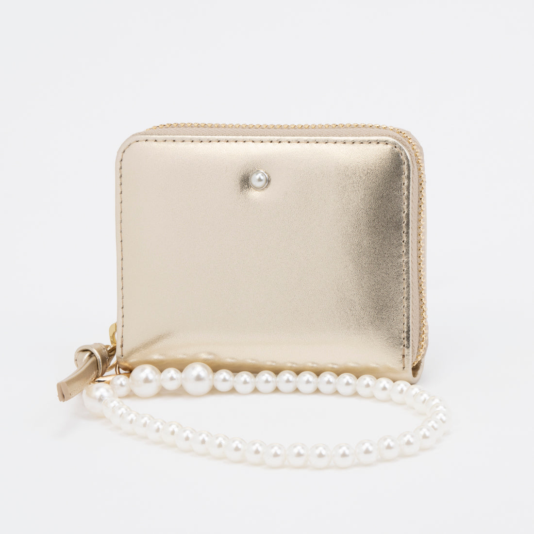 ペルケ perche パール調ストラップ・ジャバラカードウォレット (GD) GD