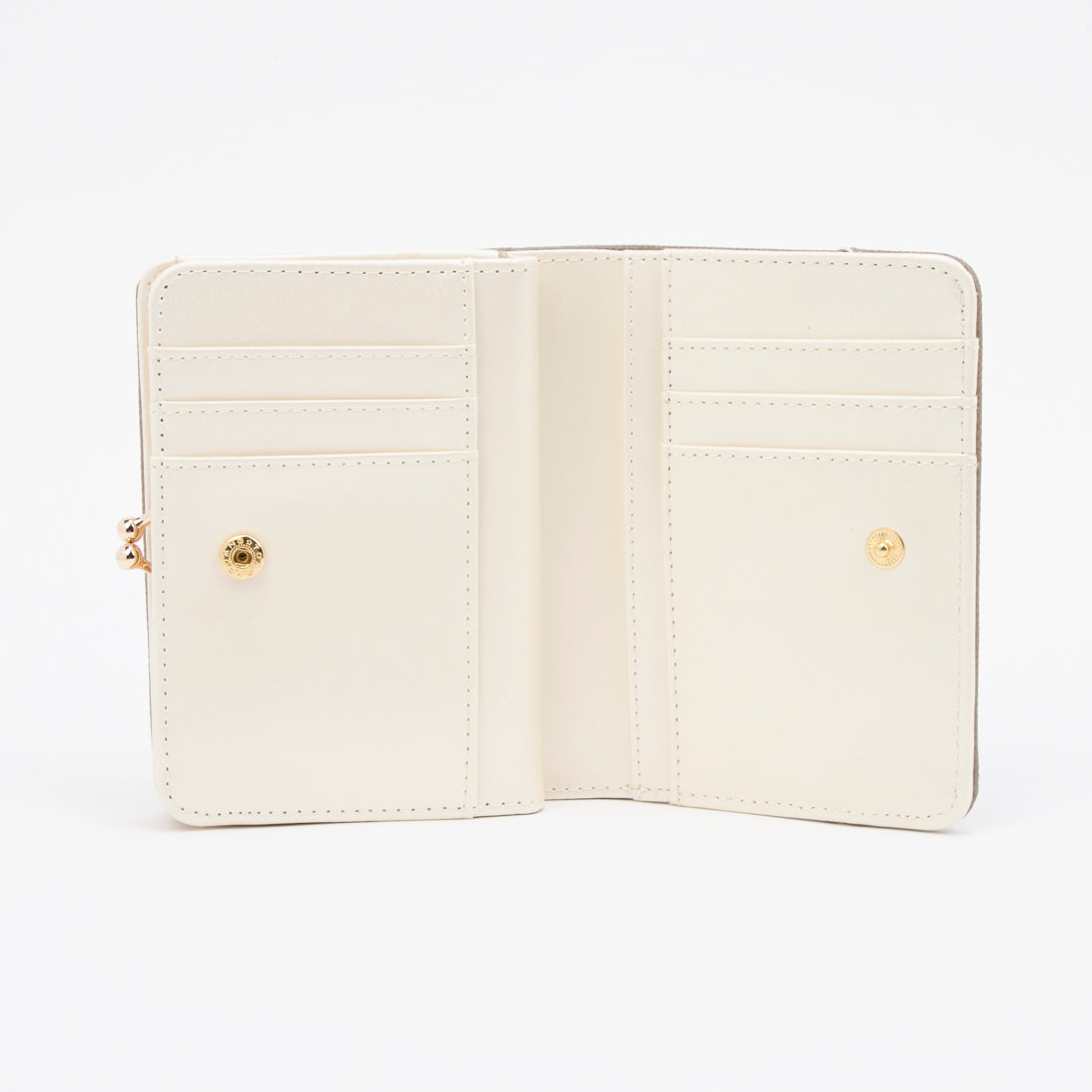 ピーナッツ PEANUTS 財布 レディース がま口 二つ折り 人気 キャラクター SNOOPY ブローチ (ベージュ) ベージュ