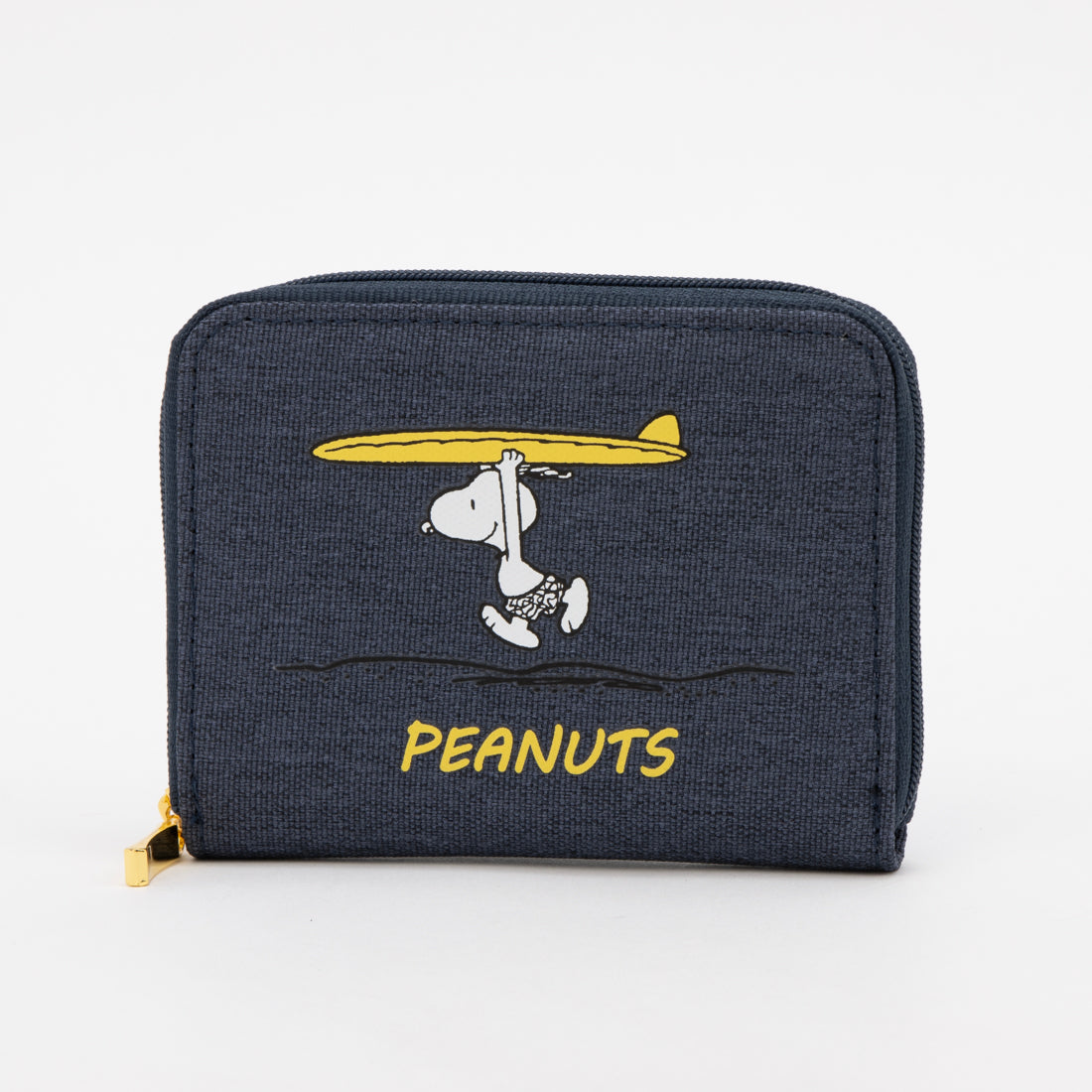 ピーナッツ PEANUTS 小銭入れ レディース 可愛い キャラクター サーフィン ラウンドファスナー ジッパー コインケース (ネイビー) (ネイビー) ネイビー