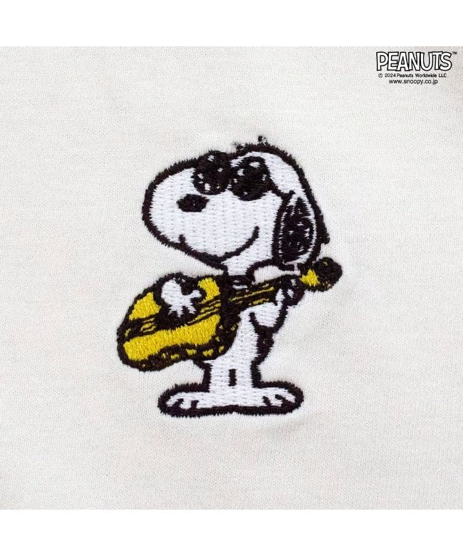 ピーナッツ PEANUTS スヌーピー ワンポイント シンプル 刺繍 半袖 SNOOPY PEANUTS (A-杢グレー) A-杢グレー