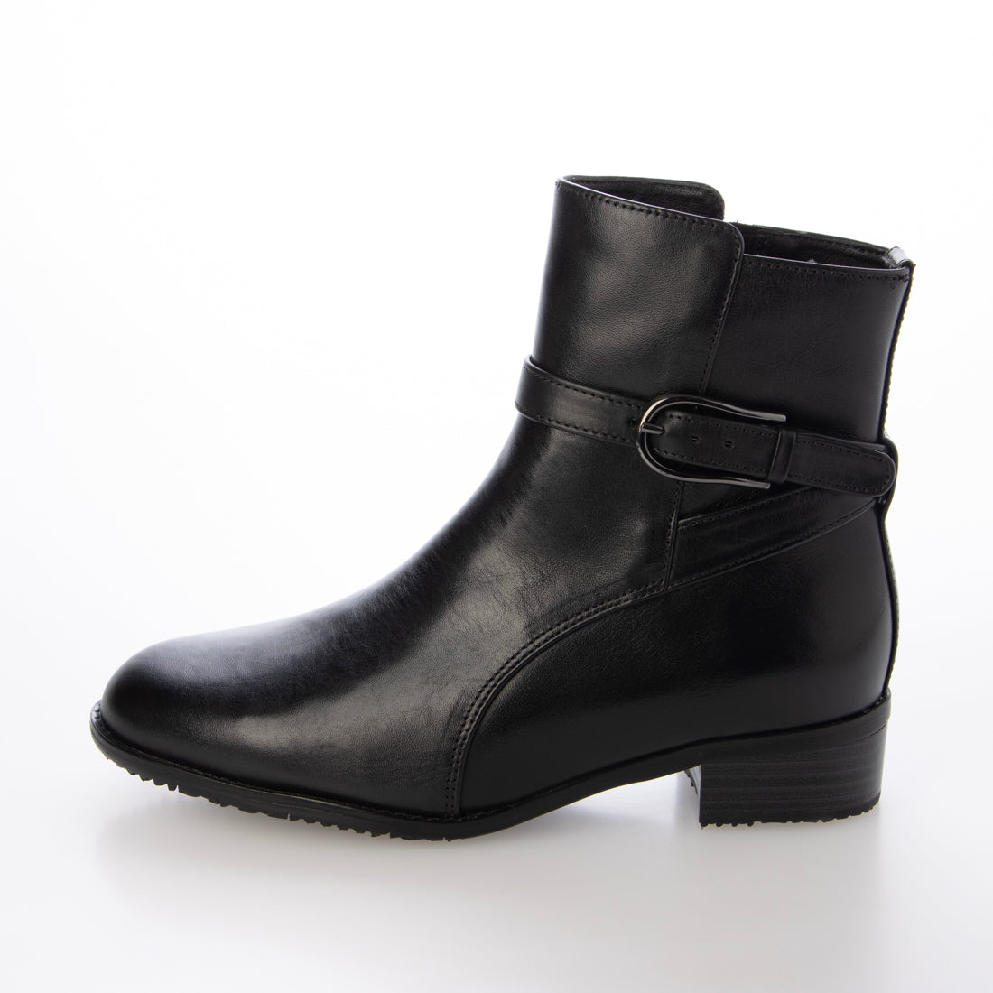 ペリウィンクル periwinkle 本革ベルトデザイントラッドブーツ (ブラック) ブラック