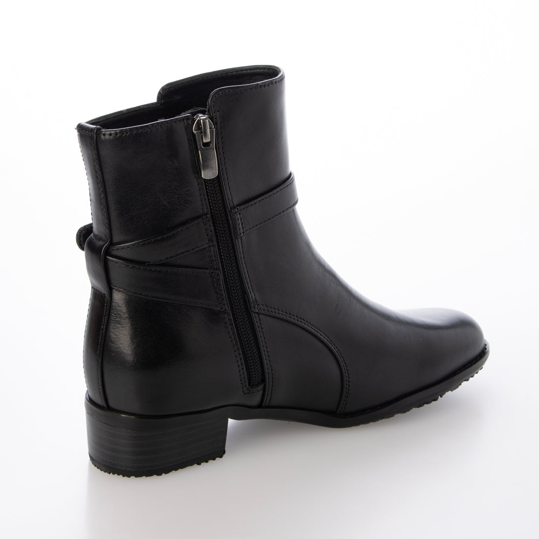 ペリウィンクル periwinkle 本革ベルトデザイントラッドブーツ (ブラック) ブラック