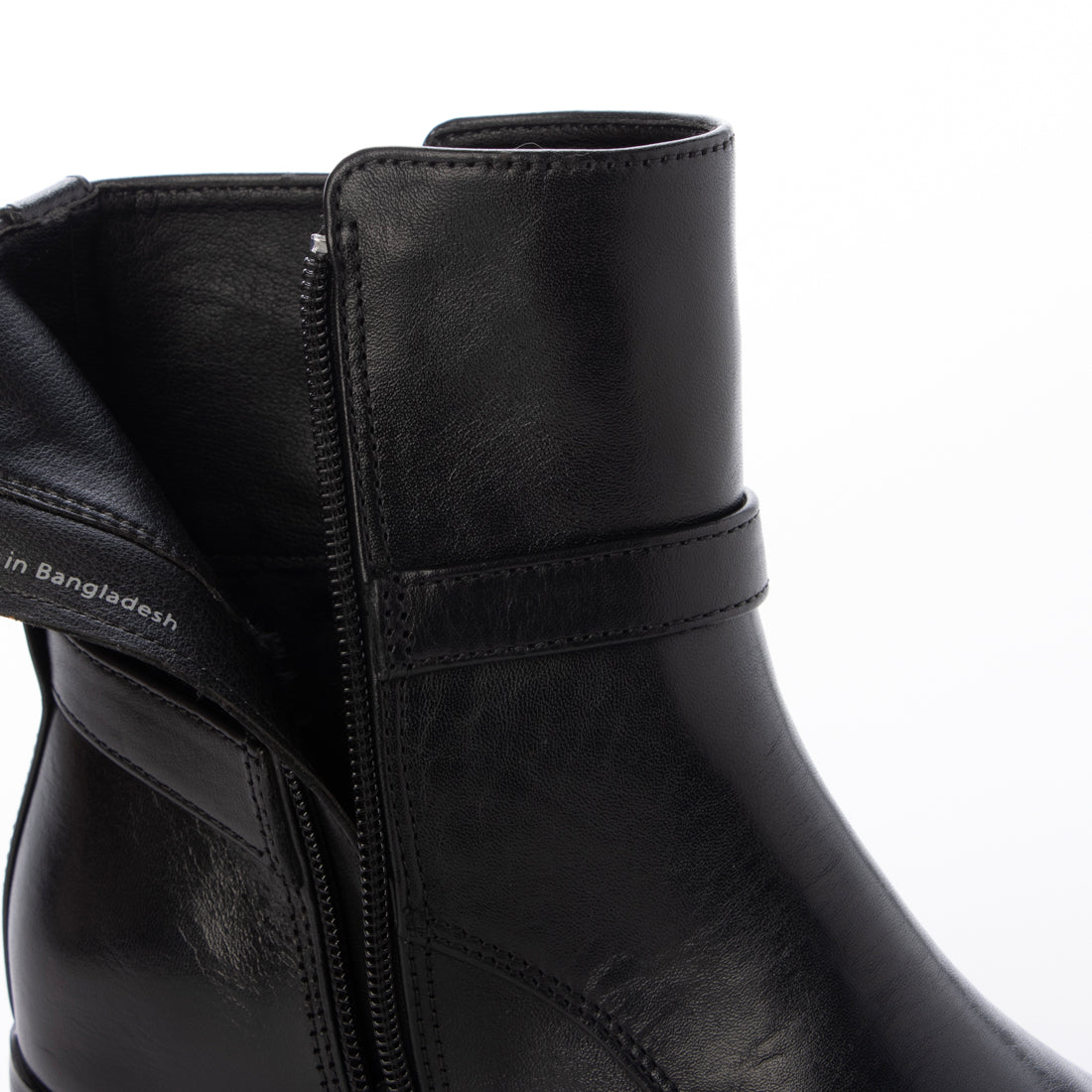 ペリウィンクル periwinkle 本革ベルトデザイントラッドブーツ (ブラック) ブラック